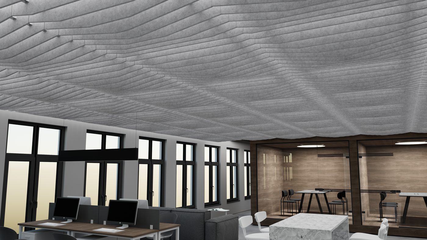 Cloud arrangement above a collaboration zone